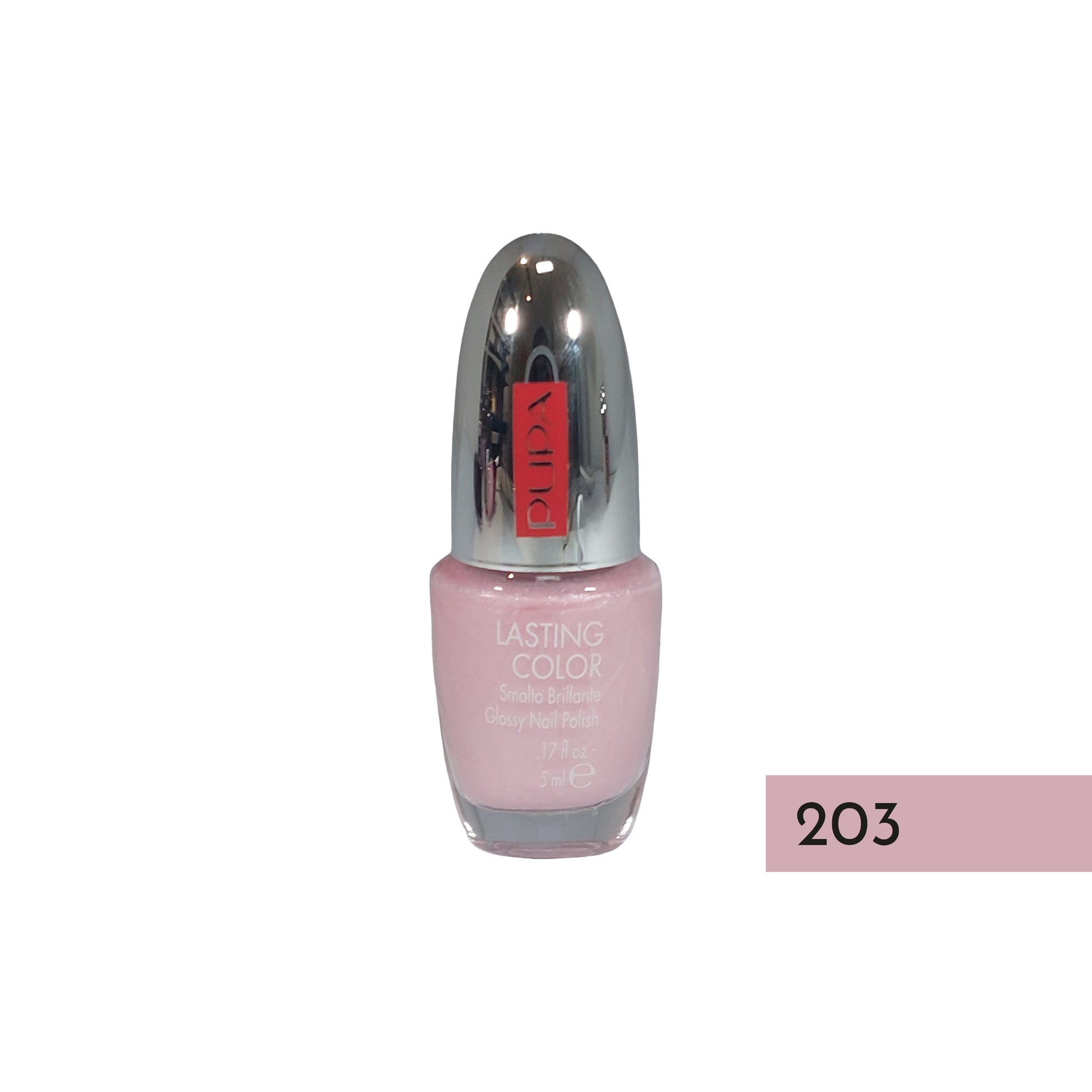 Pupa Lasting Color Glossy Nail Polish Nr.203 Pearly Baby Pink, 5 ml