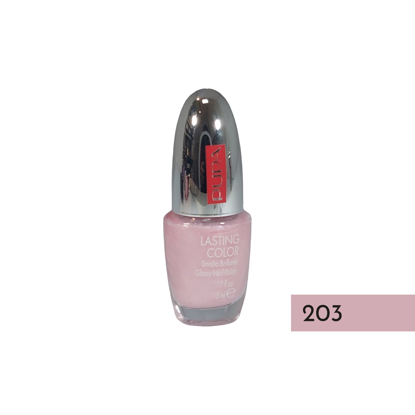 Pupa Lasting Color Glossy Nail Polish Nr.203 Pearly Baby Pink, 5 ml