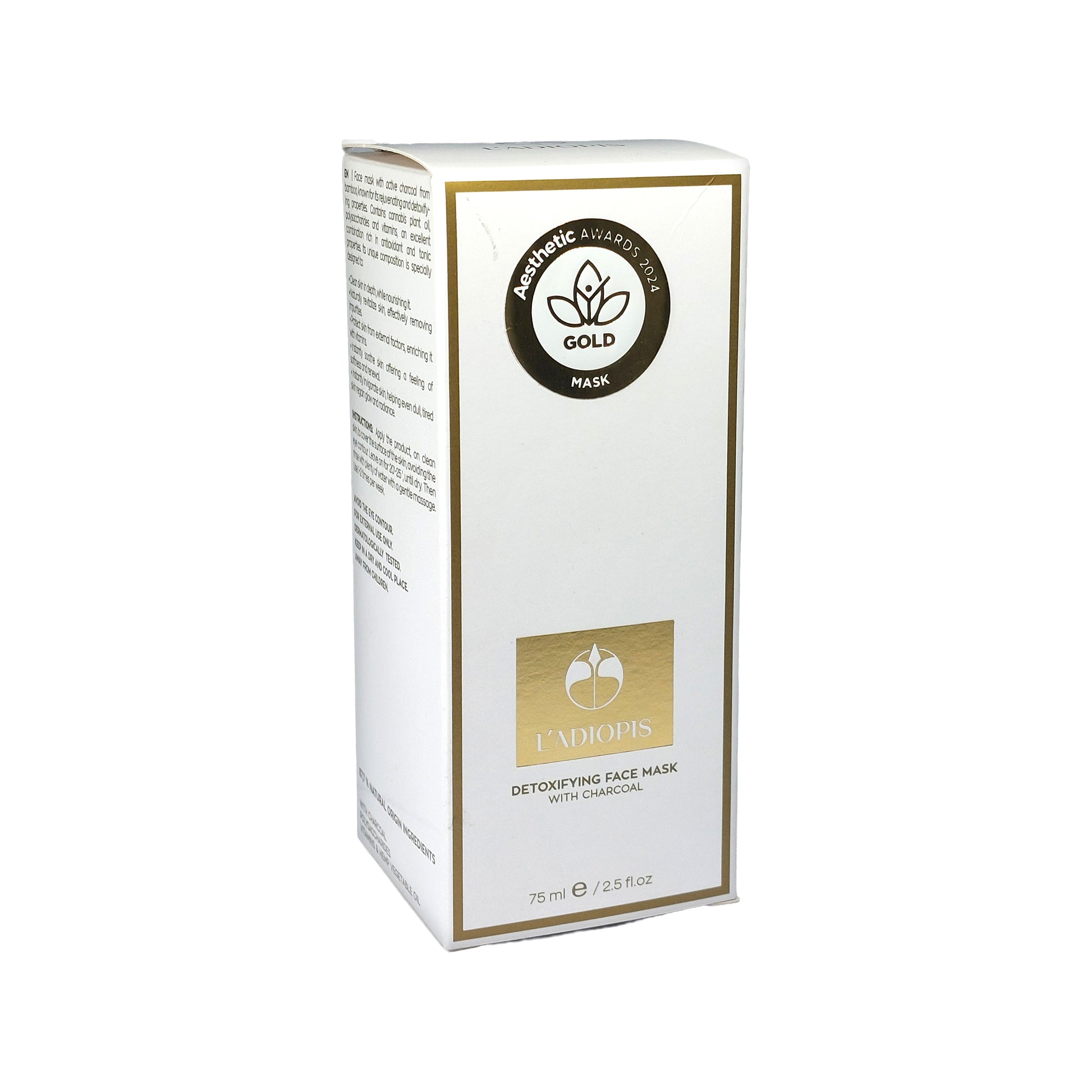 L'Adiopis Detoxifying Face Mask With Charcoal, 75 ml