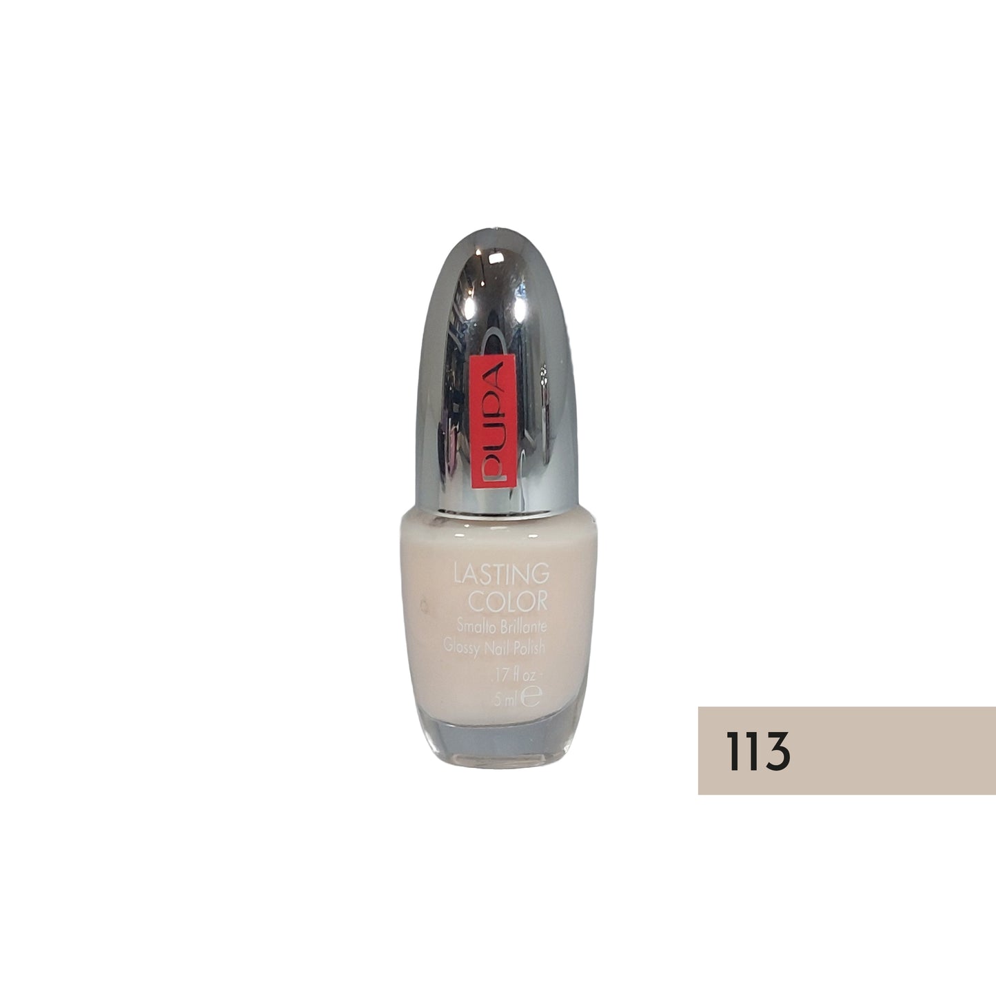 Pupa Lasting Color Glossy Nail Polish Nr.113 Ivory, 5 ml