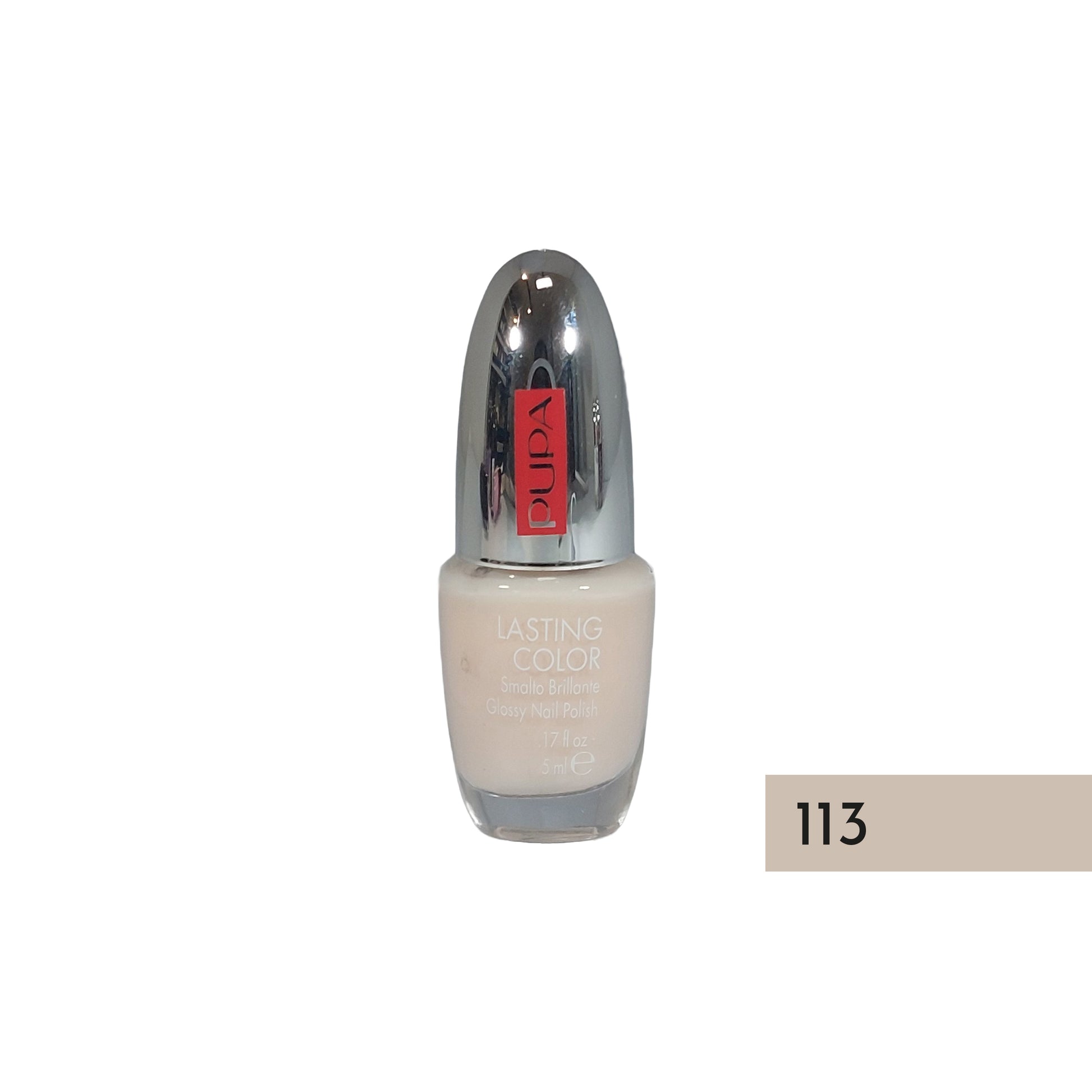 Pupa Lasting Color Glossy Nail Polish Nr.113 Ivory, 5 ml