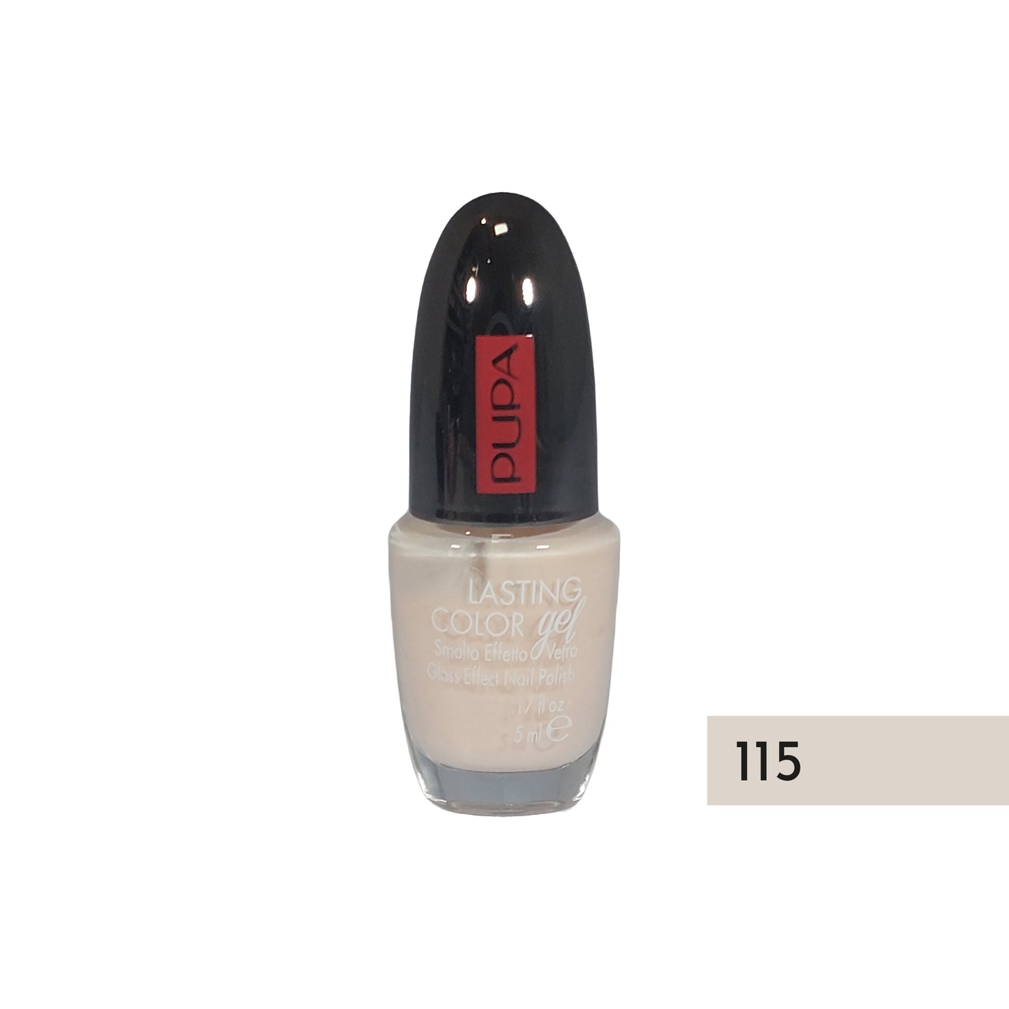 Pupa Lasting Color Gel Glass Effect Nail Polish Nr.115 Powdery Satin, 5 ml
