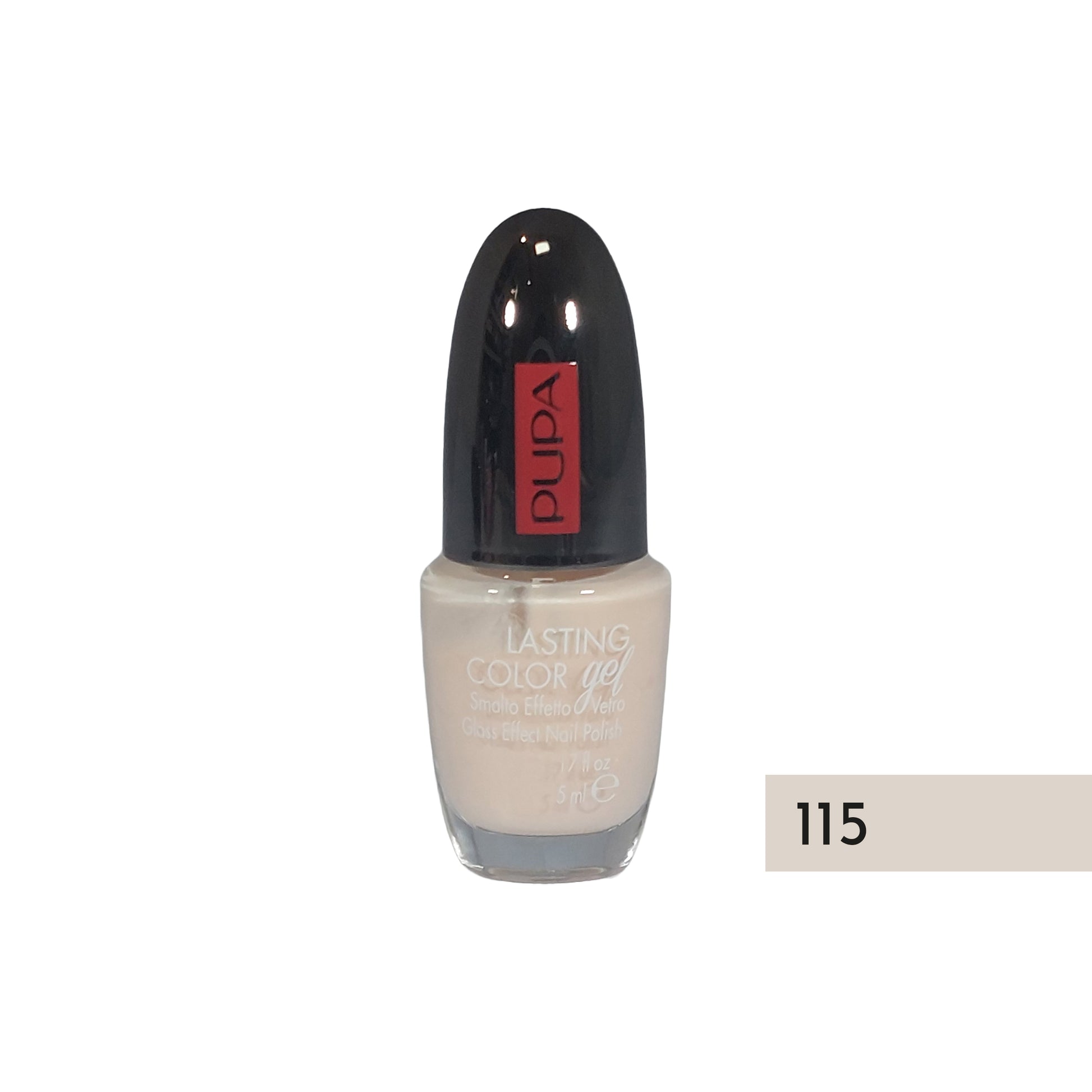Pupa Lasting Color Gel Glass Effect Nail Polish Nr.115 Powdery Satin, 5 ml