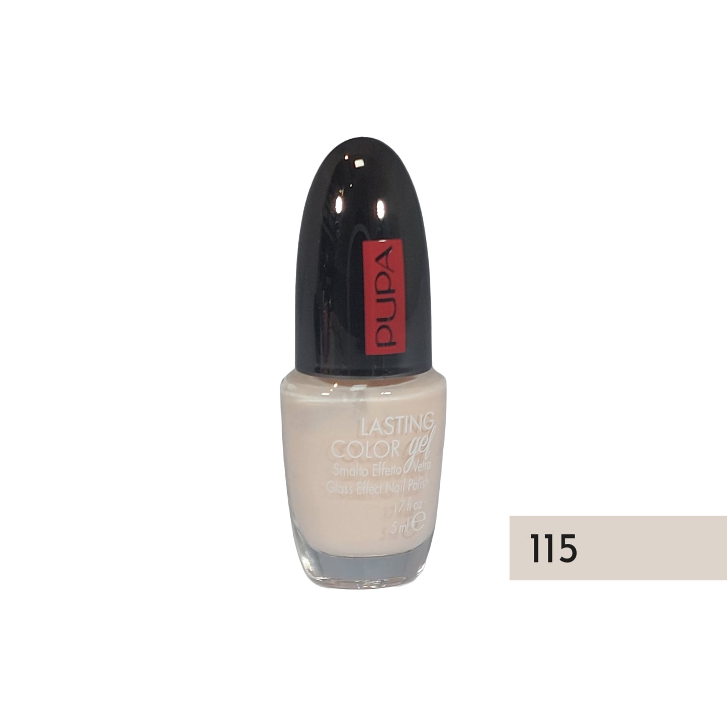 Pupa Lasting Color Gel Glass Effect Nail Polish Nr.115 Powdery Satin, 5 ml