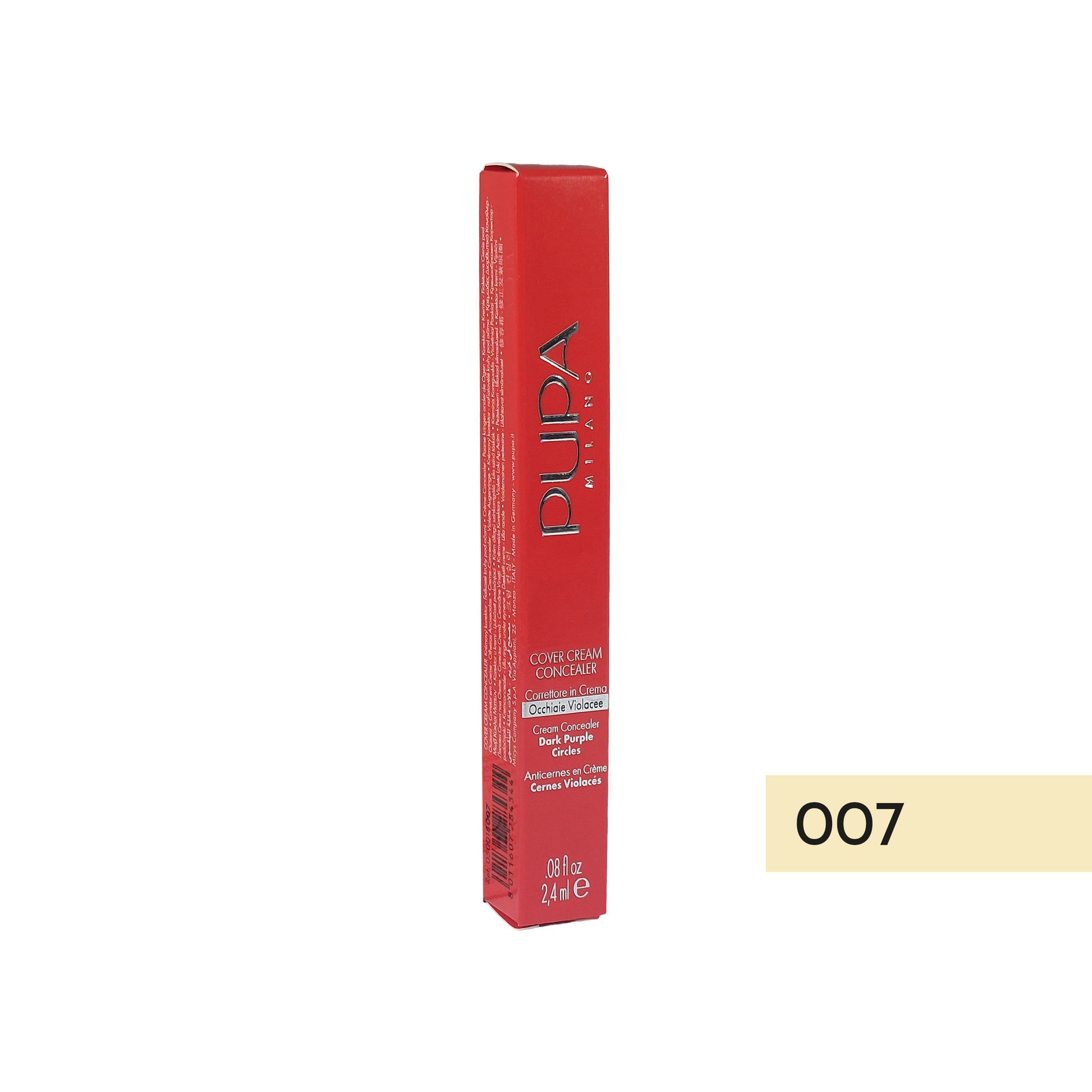 Pupa Cover Cream Concealer Nr.007 Yellow, 4 ml