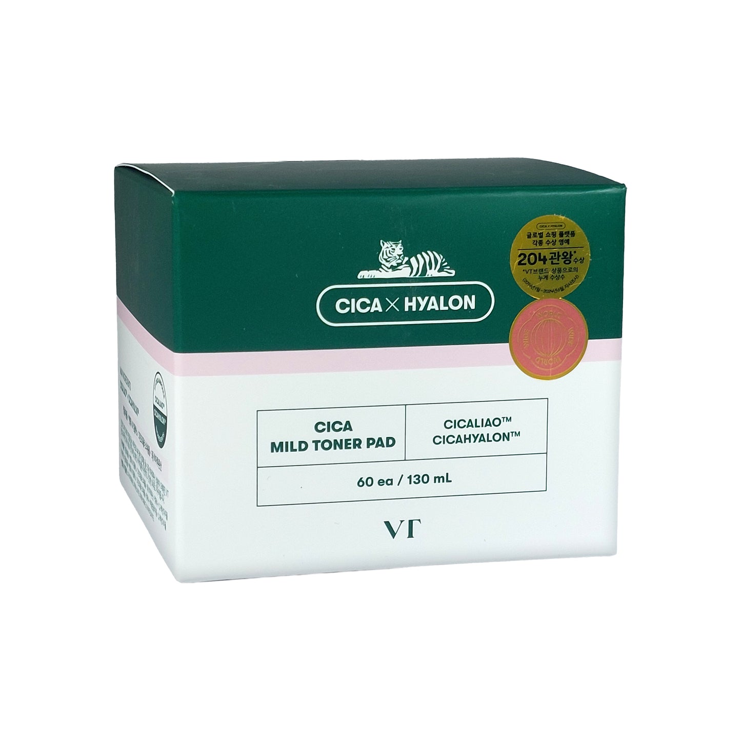 VT Cosmetics Cica Mild Toner Pad 60 St, 130 ml