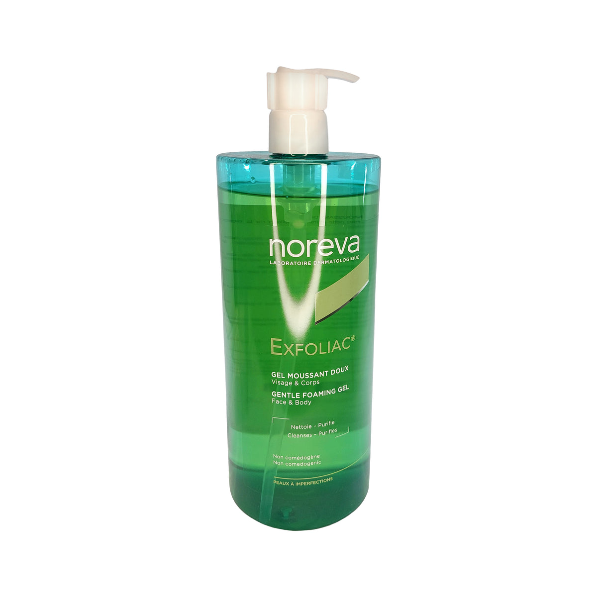 noreva Exfoliac Gentle Foaming Gel Face & Body Mildes Reinigungsgel, 985g
